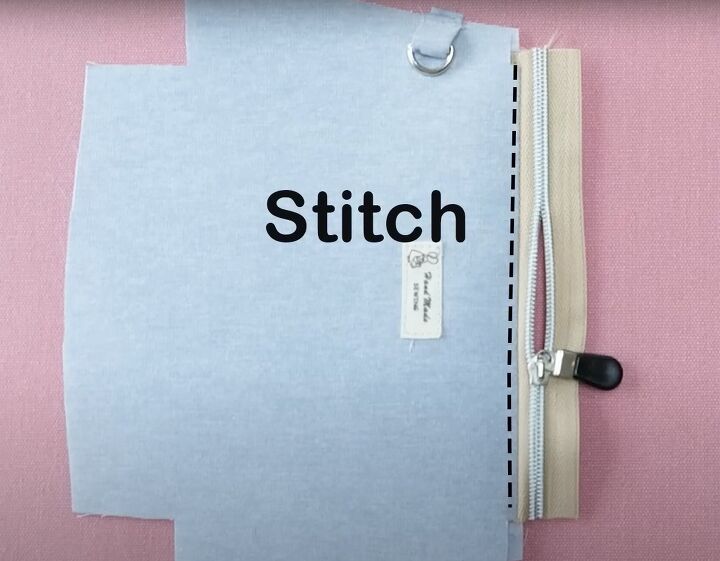 how to sew a pouch with a zipper, Inserting the zipper