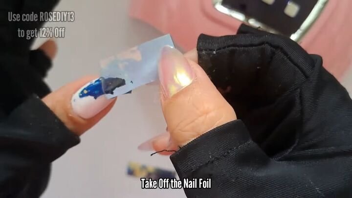 transfer foils for nails, Removing foil