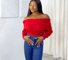 3 unexpected ways to wear your long sleeve, Off shoulder top