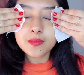 remove the dark circles around your eyes with 3 easy ingredients, Wiping beauty gel off