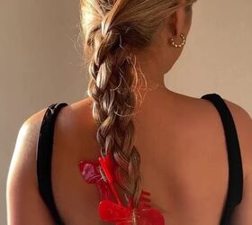 Do 2 Braids and Add Bows or Clips