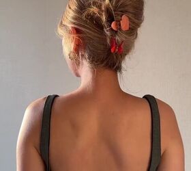 french updo with a claw clip twist, French updo with a claw clip twist