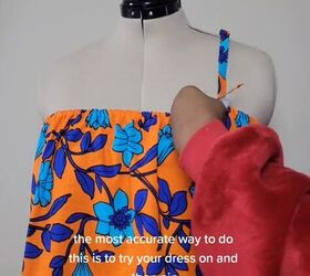 beginner friendly summer dress tutorial, Pinning straps