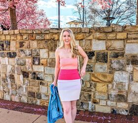 the prettiest colorblock dress you need this spring