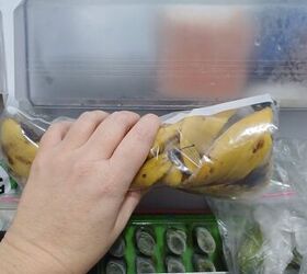 Freeze the banana peels