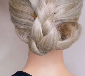 wow how to hide your claw clip for a more elegant updo, Flipping braid