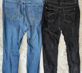 She grabbed 2 old pairs of jeans to make this super cool upgrade