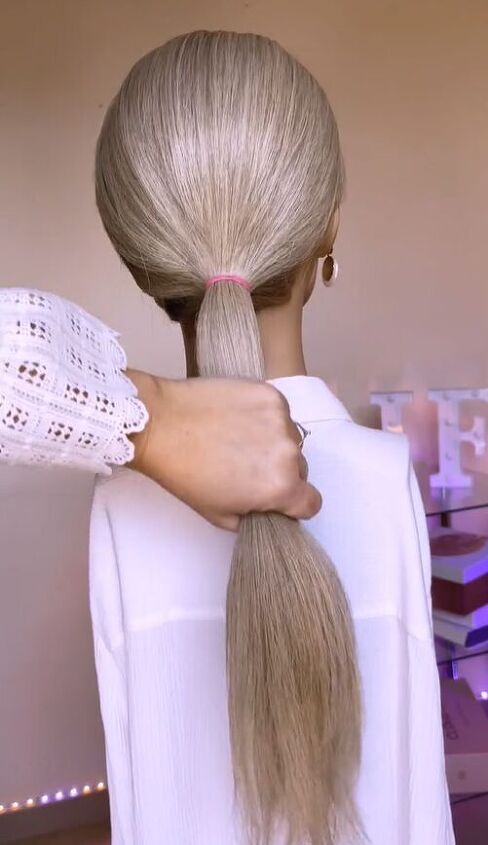 braid hacks, Making a sleek ponytail