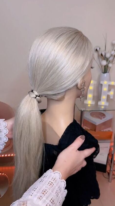 upgrade your ponytail with this unique finish, How to elevate your ponytail