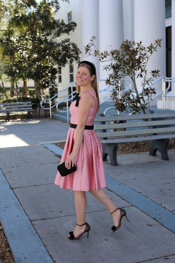 gal meets glam pink bow dress