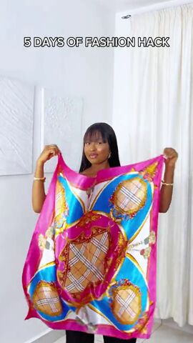 5 different ways to wear a large silk scarf, How to style a silk scarf