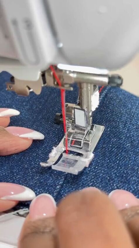 top stitching sewing tutorial for beginners, Top stitching first row