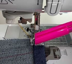 how to sew a patch pocket, Sewing