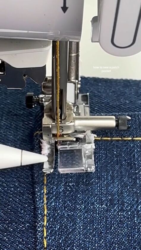 how to sew a patch pocket, Sewing