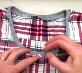 upcycling flannel shirts, Finishing