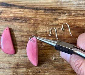 how to create some pretty tagua nut earrings, Pink Tagua but beads