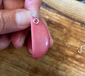 how to create some pretty tagua nut earrings, Adding extra jump ring