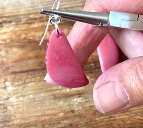 how to create some pretty tagua nut earrings, Adding hooks