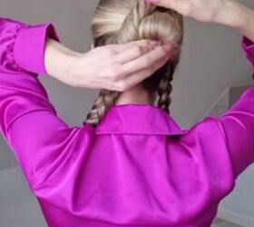 the easiest updo you need to try, Creating bun