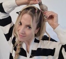 fake braids easy hack for hair, Sectioning hair