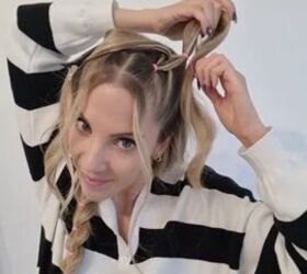 fake braids easy hack for hair, Combining sections