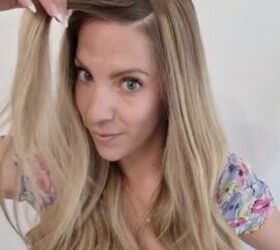 easy hair hack no braiding needed, Creating front section
