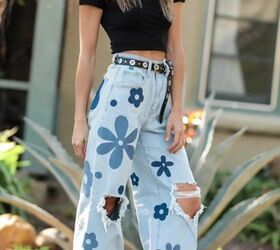 How to DIY Cute Y2K Floral Jeans in Under 2 Hours