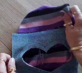 diy balaclava to wear in cold weather, Cutting opening
