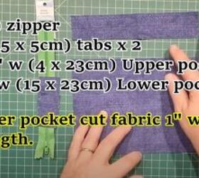zipper pocket, Preparing supplies