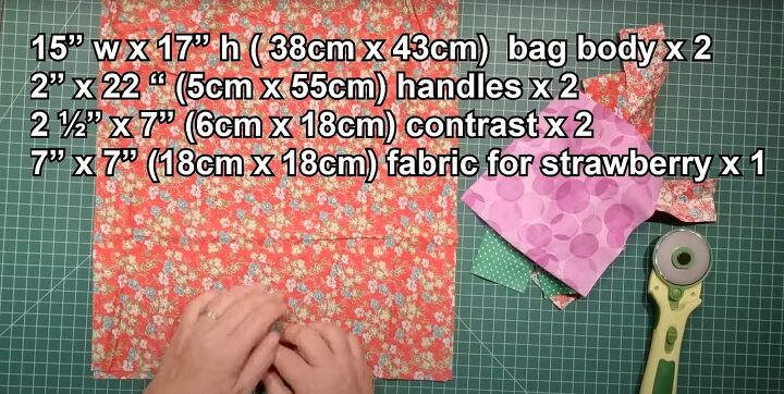 how to sew a simple tote bag, Preparing fabric