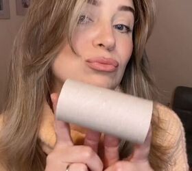 how to use a toilet paper roll for volume in your hair, After toilet paper roll curtain hack