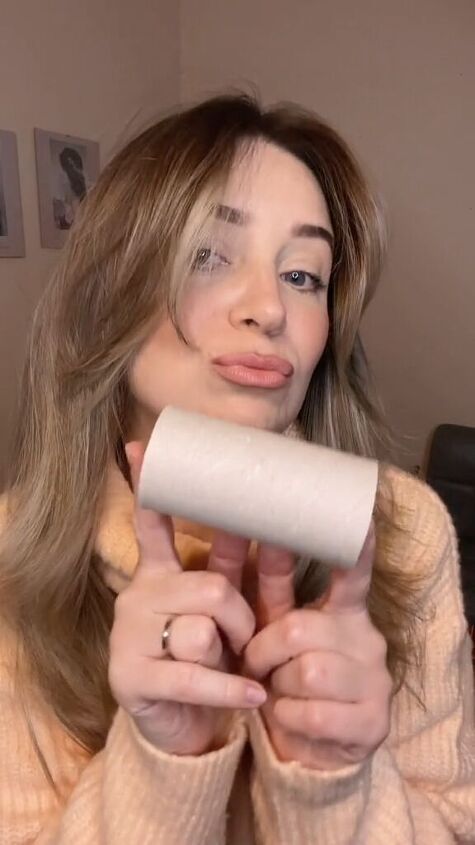how to use a toilet paper roll for volume in your hair, After toilet paper roll curtain hack