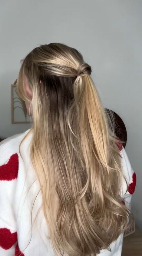 brilliant hack for covering up your ponytail