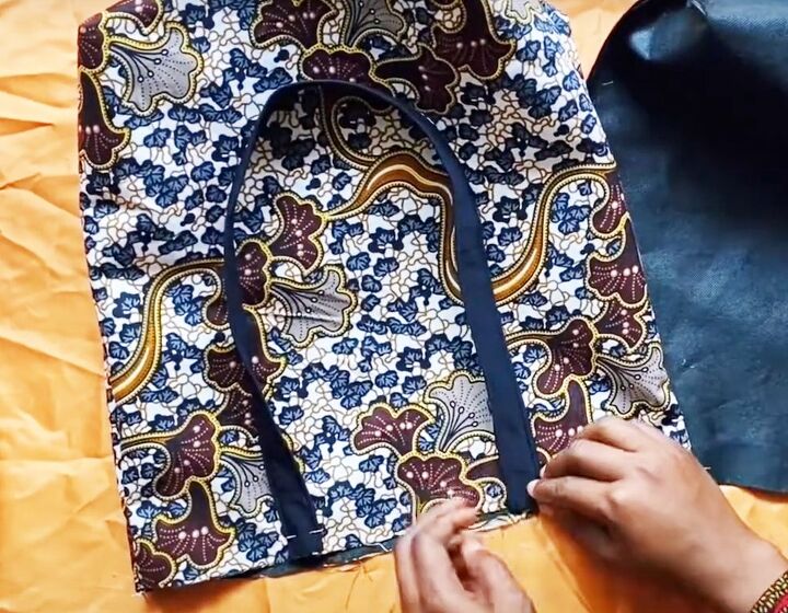 reversible tote bag pattern, Attaching handles