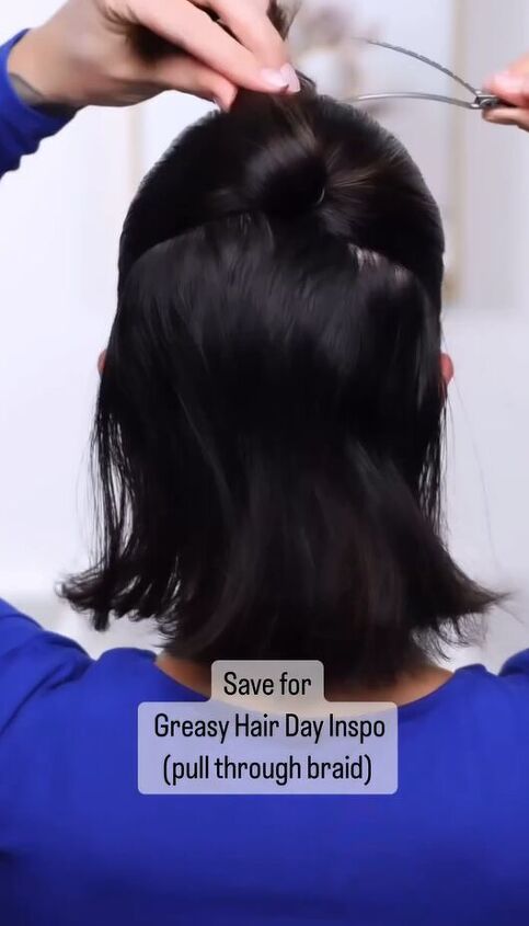 hairstyles for greasy hair, Clipping ponytail