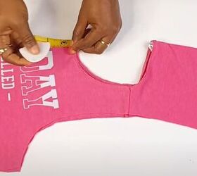 how to make a sports bra, Shaping neckline