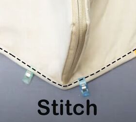 tote bag with zipper, Binding seams