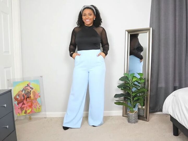 what to wear with wide leg pants, Dressed up wide leg pants