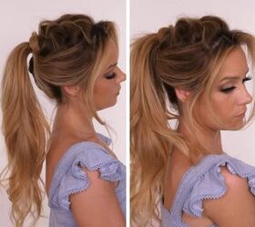 How to: Relaxed Rope Braid Ponytail With a Zigzag Parting