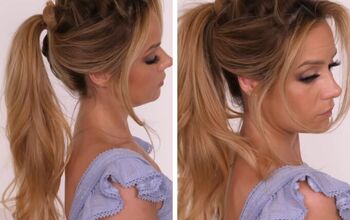How to: Relaxed Rope Braid Ponytail With a Zigzag Parting