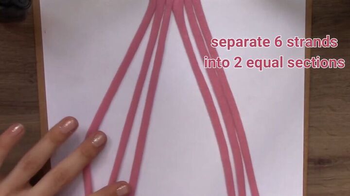6 strand braid, Separating strands