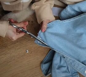 diy lounge cardigan, Prepping fabric for upcycle