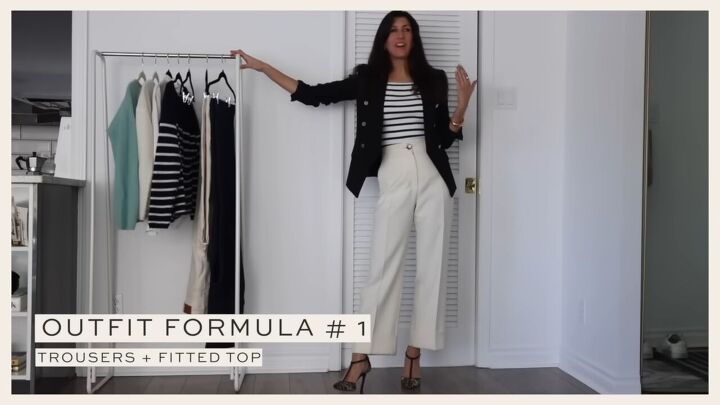 work outfit ideas, Trousers and a fitted top