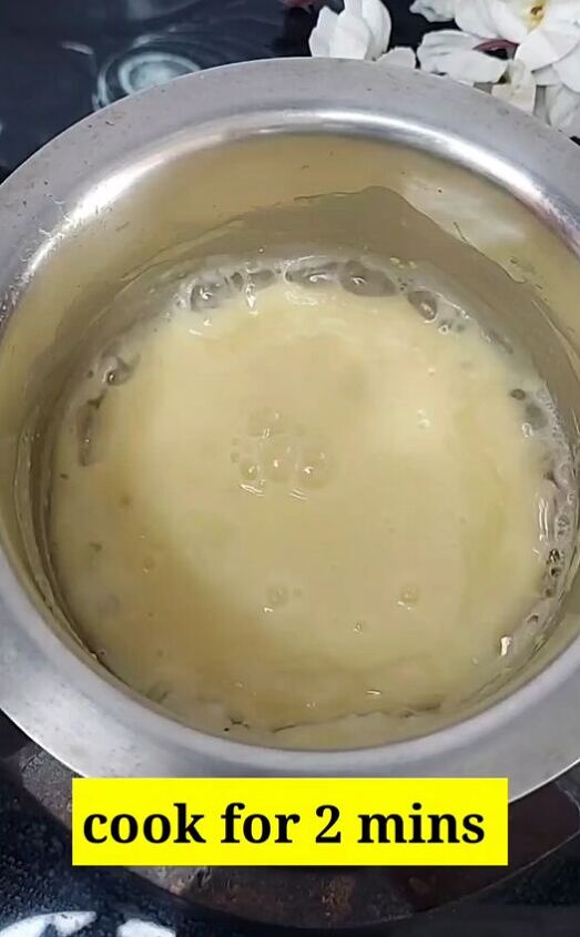 remove unwanted facial hair with this recipe, Heated mixture