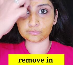 remove unwanted facial hair with this recipe, Removing mixture from skin