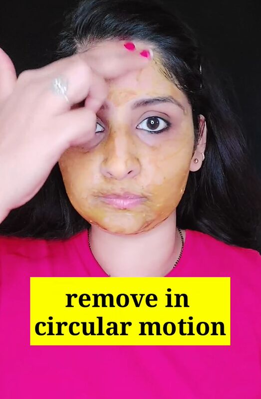 remove unwanted facial hair with this recipe, Removing mixture from skin