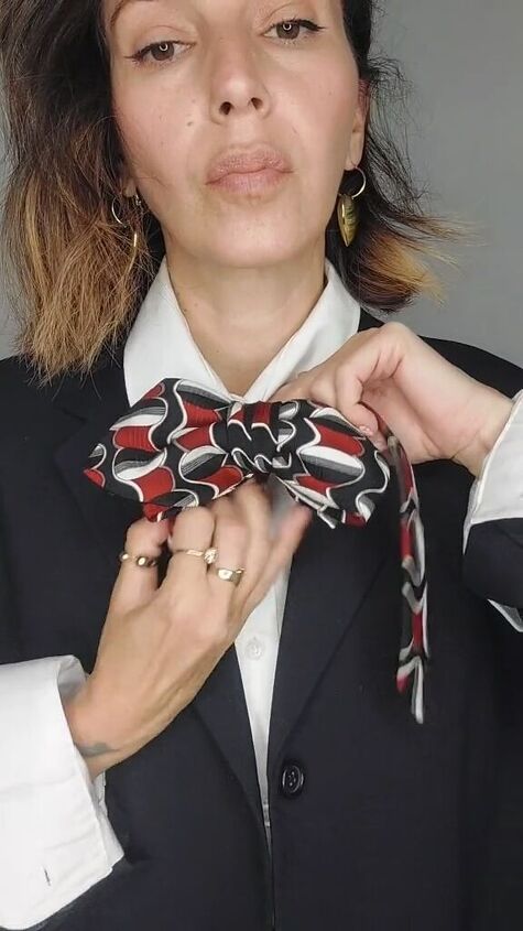 chic way to turn any men s tie into an accessory for you, Wrapping tie
