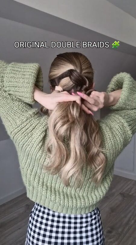 do this the next time you double braid your hair, Creating braid