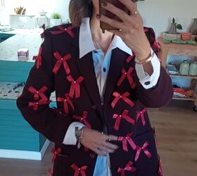 the most coquette diy you can do yourself, DIY bow blazer