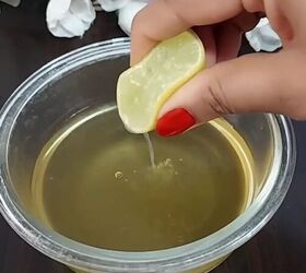 powerful diy serum to get rid of dandruff, Adding lemon juice